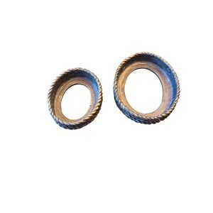 LInne Picture Frame Bronze Vintage Oval Rope Twist Set of 2 Miniature DIY Cameo
